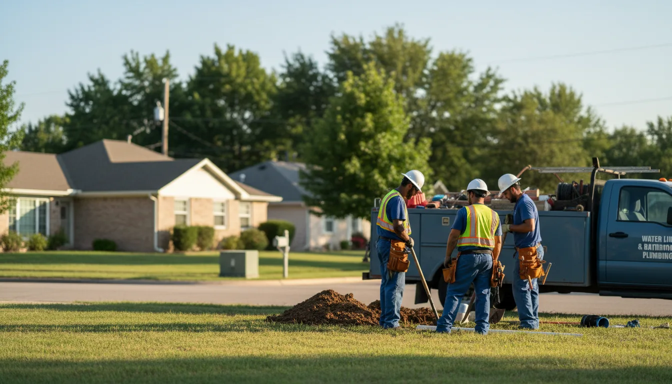 Residential water line and bathroom plumbing service in Cleves, OH